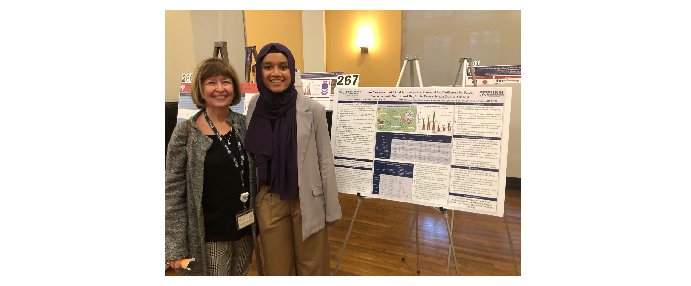 Maliha and Dr. Vetter at the Research Expo