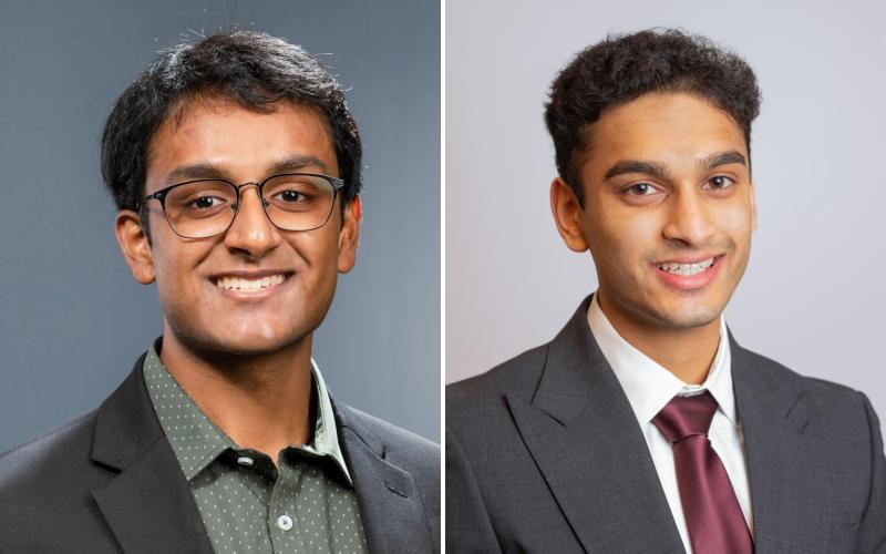 Two Penn third-year students, Aravind Krishnan (left) and Tej Patel, have received Harry S. Truman Scholarships.