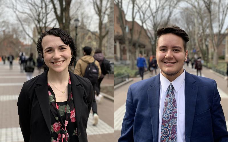 Penn juniors Annah Chollett (left) and Camilo Duran have been named 2020 Truman Scholars