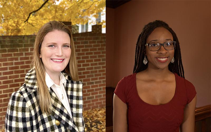 Penn’s new Marshall Scholars are 2018 graduate Erin Hartman (left) and senior Christina Steele. 